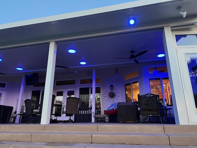 25444 Rancho Barona Rd, Ramona, CA 92065 - view of patio with ceiling fan