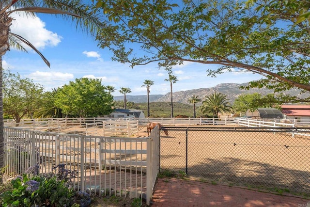 25444 Rancho Barona Rd, Ramona, CA 92065 - view of yard featuring a mountain view and an exterior structure