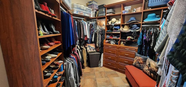 25444 Rancho Barona Rd, Ramona, CA 92065 - walk in closet featuring stone finish floors