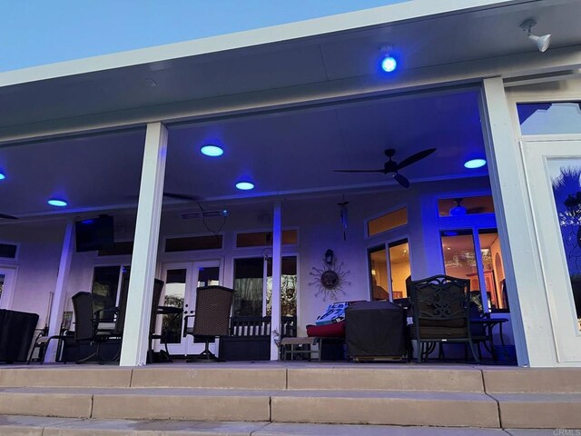 25444 Rancho Barona Rd, Ramona, CA 92065 - view of patio featuring a ceiling fan