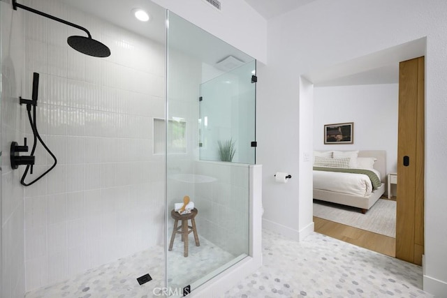 24411 Kings Vw, Laguna Niguel, CA 92677 - ensuite bathroom with baseboards, a walk in shower, and ensuite bath