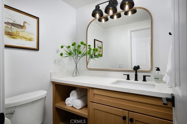 24411 Kings Vw, Laguna Niguel, CA 92677 - half bath with vanity and a chandelier