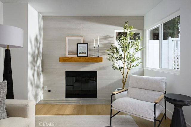 24411 Kings Vw, Laguna Niguel, CA 92677 - living area with wood finished floors and a glass covered fireplace