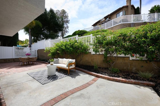 24411 Kings Vw, Laguna Niguel, CA 92677 - fenced backyard featuring a patio area, outdoor lounge area, and outdoor dining area