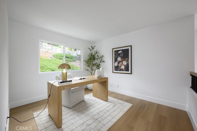 24411 Kings Vw, Laguna Niguel, CA 92677 - home office with light wood finished floors and baseboards
