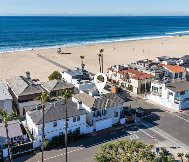 6711 Seashore Dr, Newport Beach, CA 92663 - aerial view featuring a water view and a view of the beach