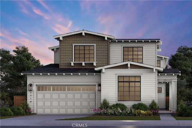 1827 9th St, Manhattan Beach, CA 90266 - view of front of home featuring driveway, a garage, and roof with shingles