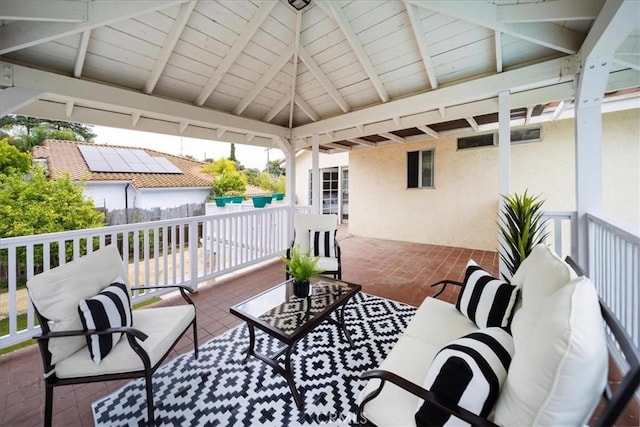 balcony featuring outdoor lounge area