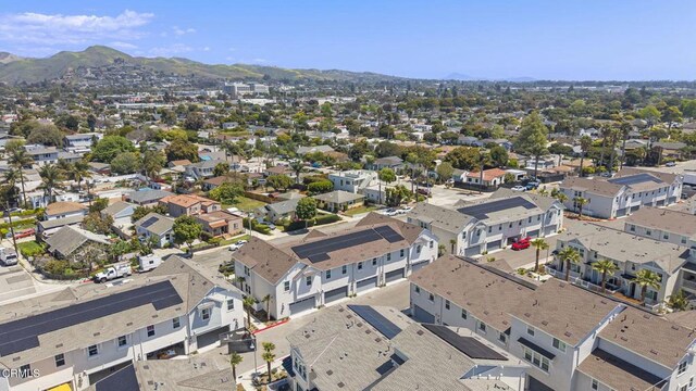 birds eye view of property featuring a residential view and a mountain view