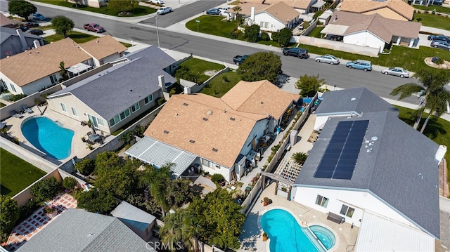 12597 Jalepeno Ave, Chino, CA 91710 - aerial view of residential area featuring a pool