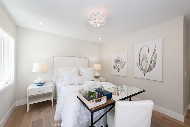 567 Flora St, Laguna Beach, CA 92651 - bedroom featuring recessed lighting, wood finished floors, and baseboards