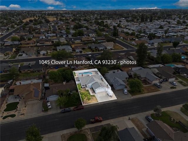 1045 Clover Ln, Hanford, CA 93230 - view of property location featuring property parcel outlined and nearby suburban area