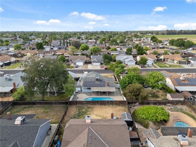 1045 Clover Ln, Hanford, CA 93230 - aerial view of residential area with a pool area