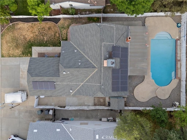 1045 Clover Ln, Hanford, CA 93230 - drone / aerial view of a pool area