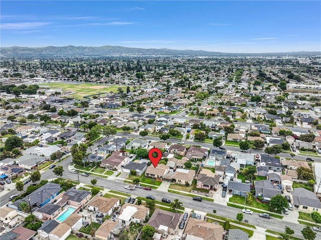 7518 Loch Alene Ave, Pico Rivera, CA 90660 - drone / aerial view featuring a mountain view and a residential view