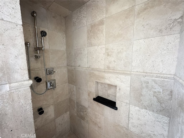 room details featuring tiled shower