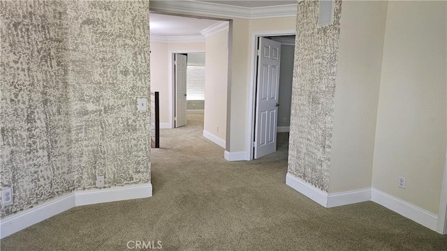 24722 Bracken Ln, Stevenson Ranch, CA 91381 - spare room with carpet floors, crown molding, and baseboards