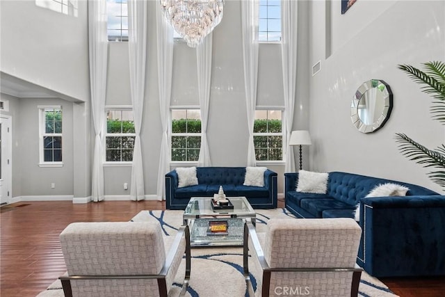 20704 Campania Ln, Porter Ranch, CA 91326 - living area featuring a high ceiling and a healthy amount of sunlight