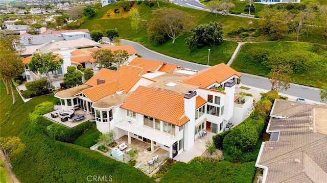 aerial view featuring a residential view