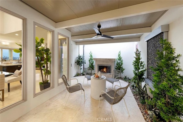 sunroom with plenty of natural light