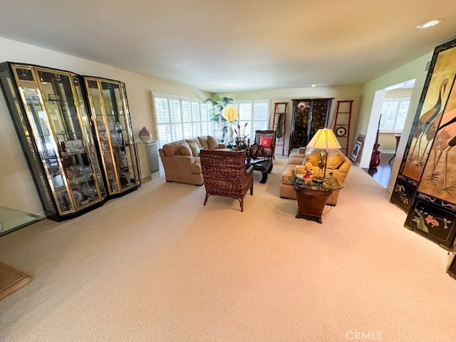 view of carpeted living room