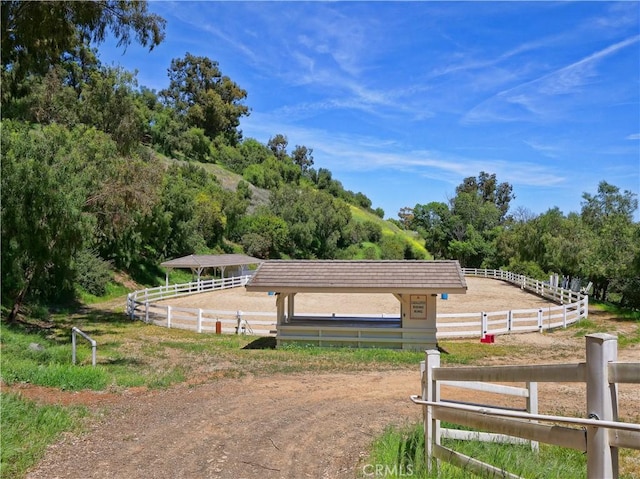 3 Poppy Trl, Rolling Hills, CA 90274 - surrounding community featuring an enclosed area, fence, and a forest view