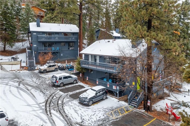 1288 Clubview Dr, Big Bear Lake, CA 92315 - view of snowy aerial view