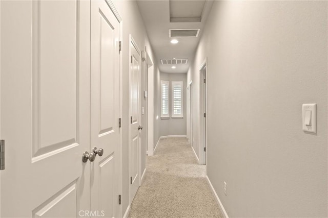 2958 Beaumont Ave, Chico, CA 95928 - corridor with baseboards, light carpet, and visible vents
