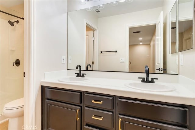 33827 Flora Springs St, Temecula, CA 92592 - bathroom with double vanity and a shower