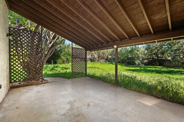 view of patio with fence