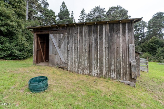 view of shed