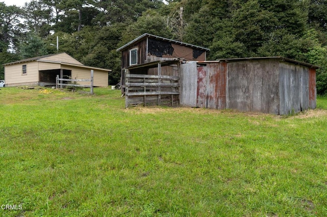 32901 Pearl Dr, Fort Bragg, CA 95437 - view of yard with a pole building and an outbuilding