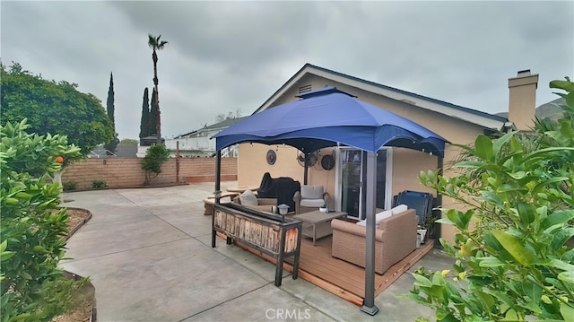 11622 Remington St, Sylmar, CA 91342 - view of patio featuring fence and an outdoor hangout area