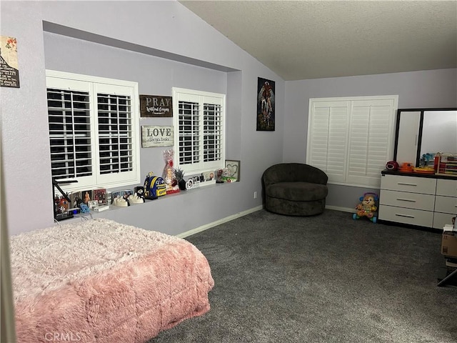 10075 Desert Mallow, Moreno Valley, CA 92557 - carpeted bedroom featuring vaulted ceiling and baseboards