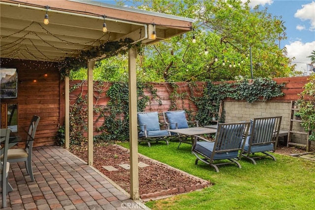 view of patio / terrace featuring a fenced backyard