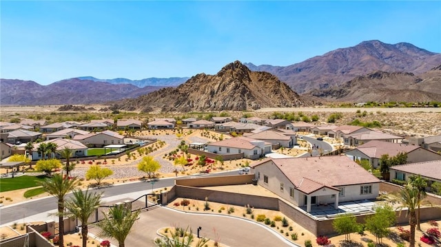 mountain view with a residential view