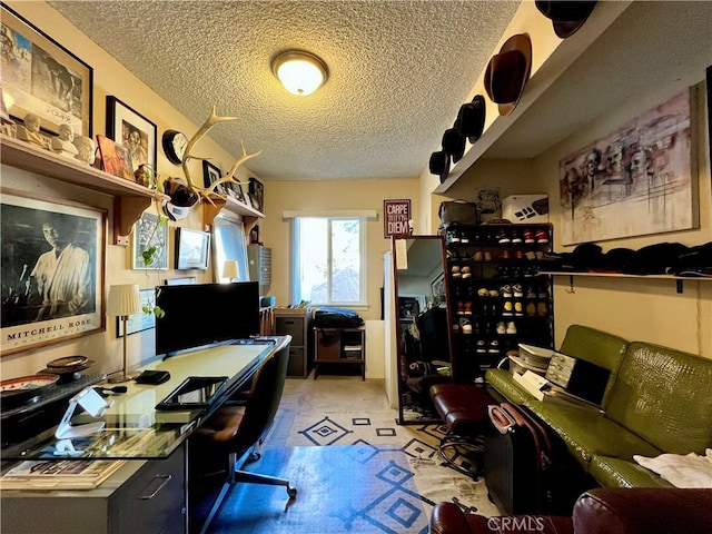 3704 Hellman Ave, Los Angeles, CA 90032 - office area featuring a textured ceiling and light flooring