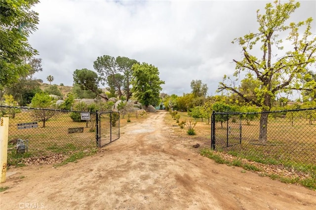 20095 Gustin Rd, Perris, CA 92570 - view of road featuring a gate, a gated entry, and driveway