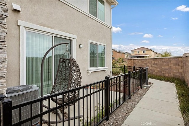 balcony with central AC
