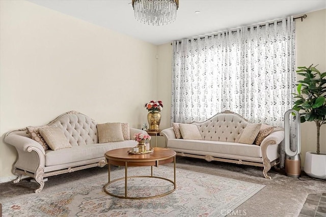 view of carpeted living room