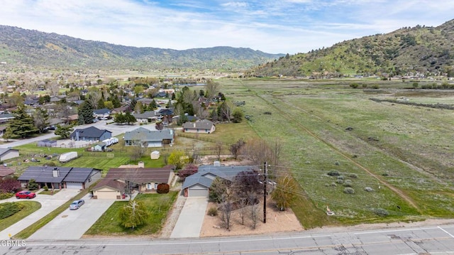 aerial view featuring a mountain view