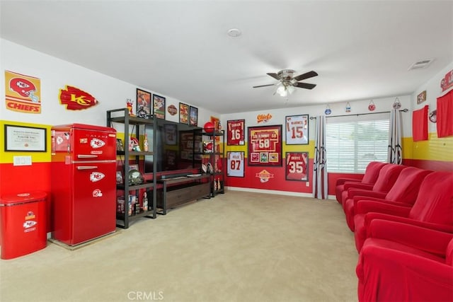 35183 Flamingo Way, Winchester, CA 92596 - living area with carpet and ceiling fan
