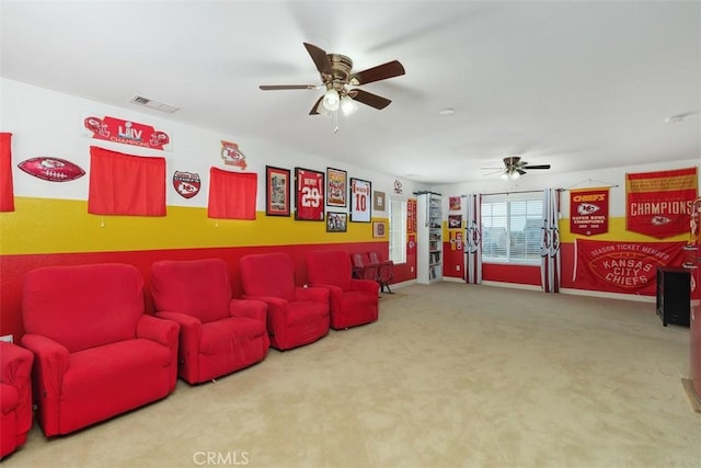 35183 Flamingo Way, Winchester, CA 92596 - cinema room with a ceiling fan and carpet