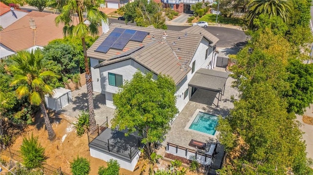 20500 Blairmoore St, Chatsworth, CA 91311 - view from above of property with a pool area