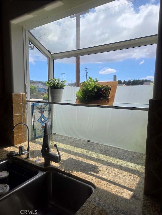interior space featuring a sink