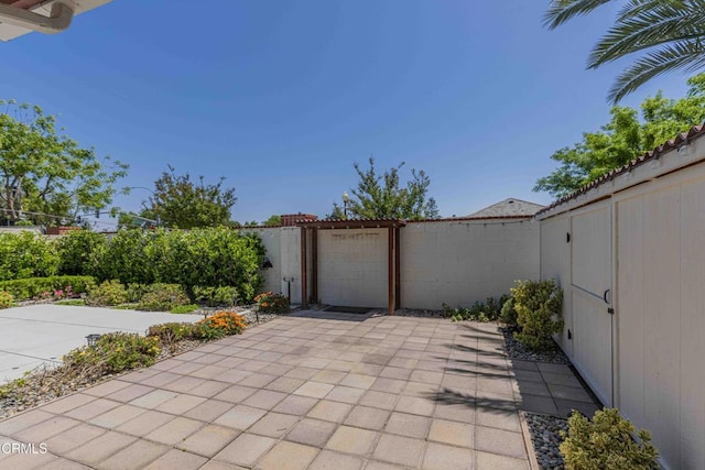 view of patio with fence