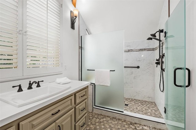 421 High Dr, Laguna Beach, CA 92651 - full bathroom with a stall shower and vanity