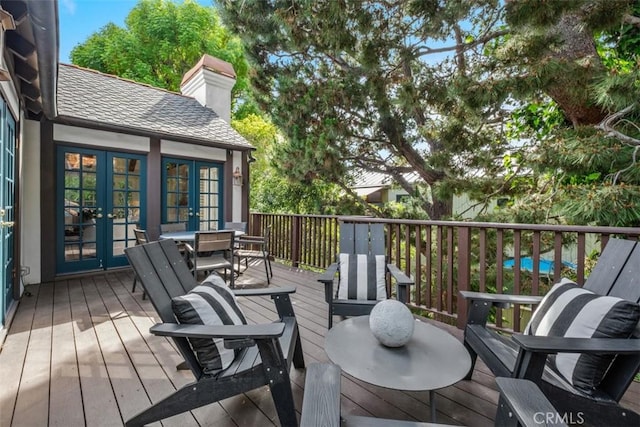421 High Dr, Laguna Beach, CA 92651 - deck featuring french doors and outdoor dining area