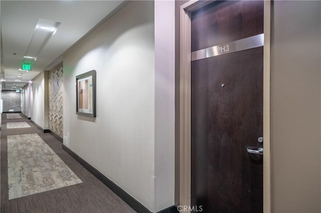 corridor with baseboards