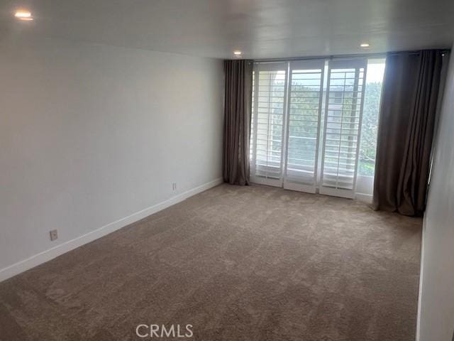 32679 Seagate Dr Unit 308-H, Rancho Palos Verdes, CA 90275 - carpeted spare room featuring baseboards and recessed lighting